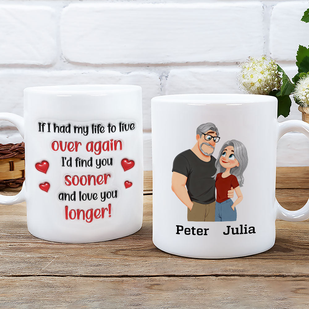 Custom Anniversary Keepsake Gifts For Couple • Love You More - Personalized 3D Inflated Effect Mug