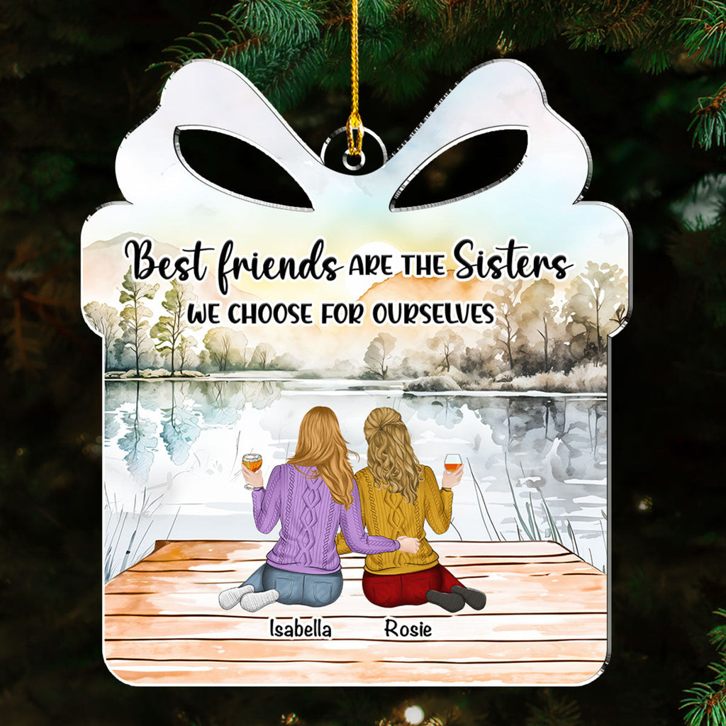 Custom Friendship Christmas Ornament, Best Friend Gift •  Friendship Is A Gift - Personalized Acrylic Ornament