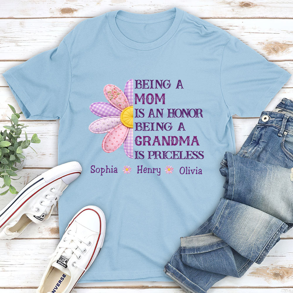 Custom Mother's Day Gift for Mom & Grandma • Being A Grandma - Personalized Shirt