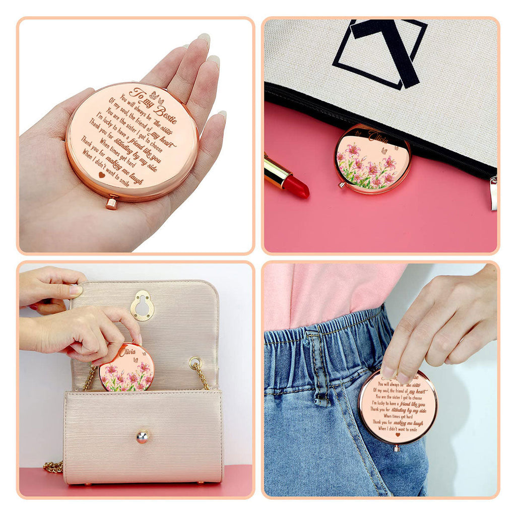 Soul Sister Bloom - Personalized Compact Mirror