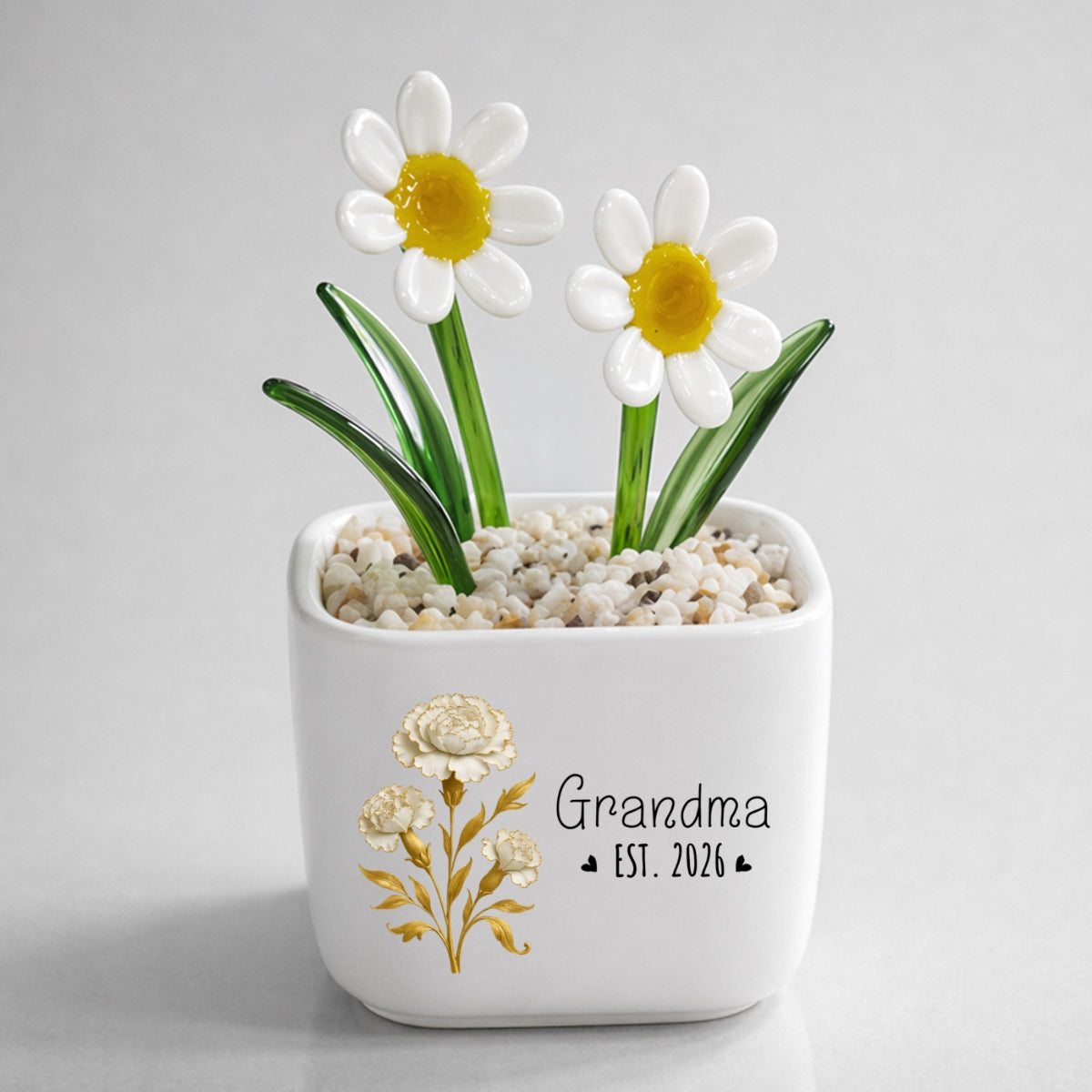 Flowers For Mom - Personalized Glass Birth Month Flower
