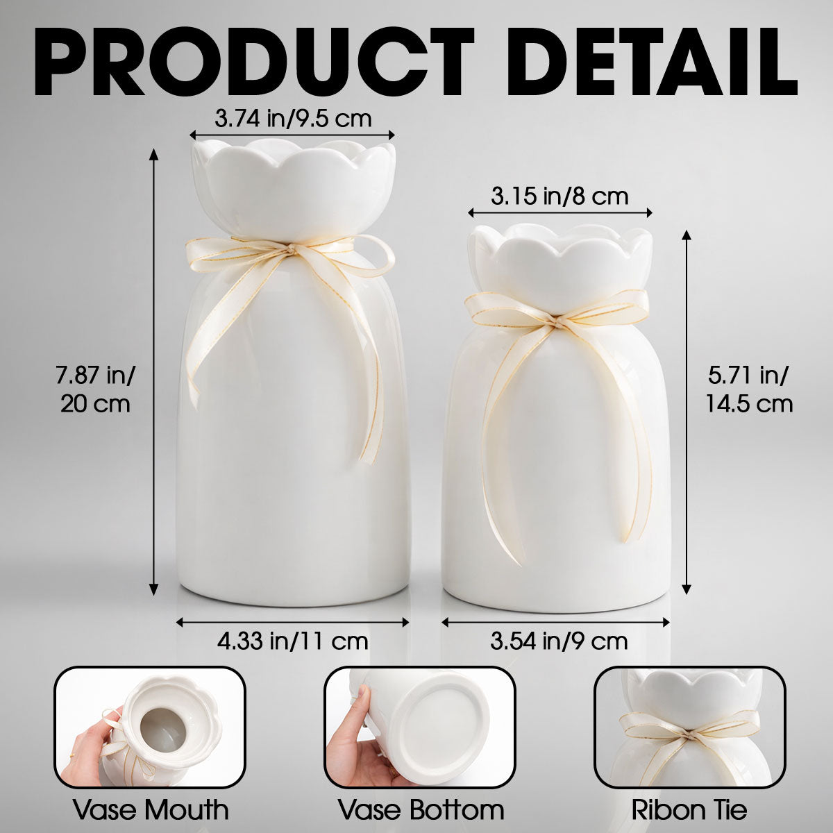 You And Me Love Grow Here - Personalized Ribbon Tie Flower Vase