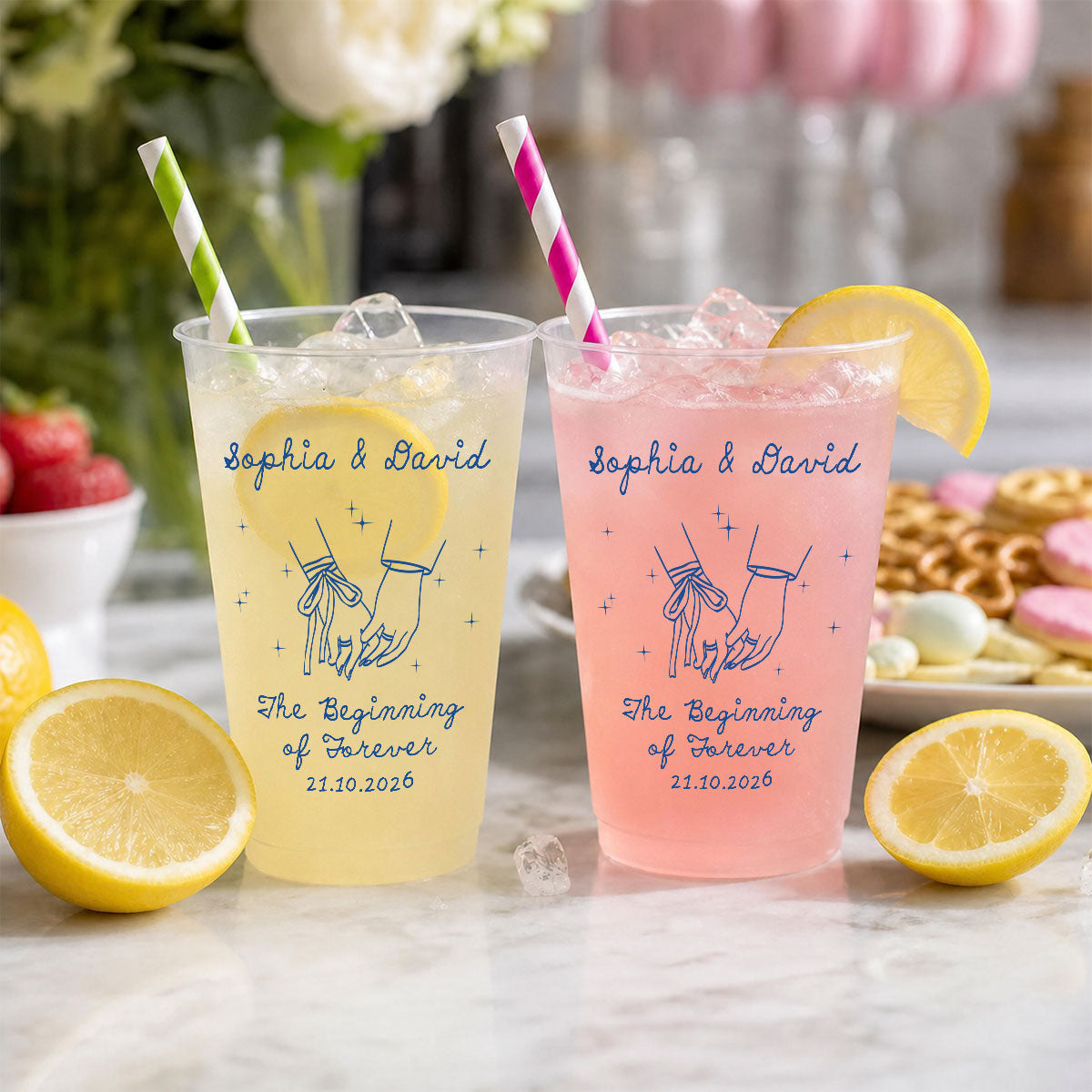 The Beginning Of Forever - Personalized Frosted Cup