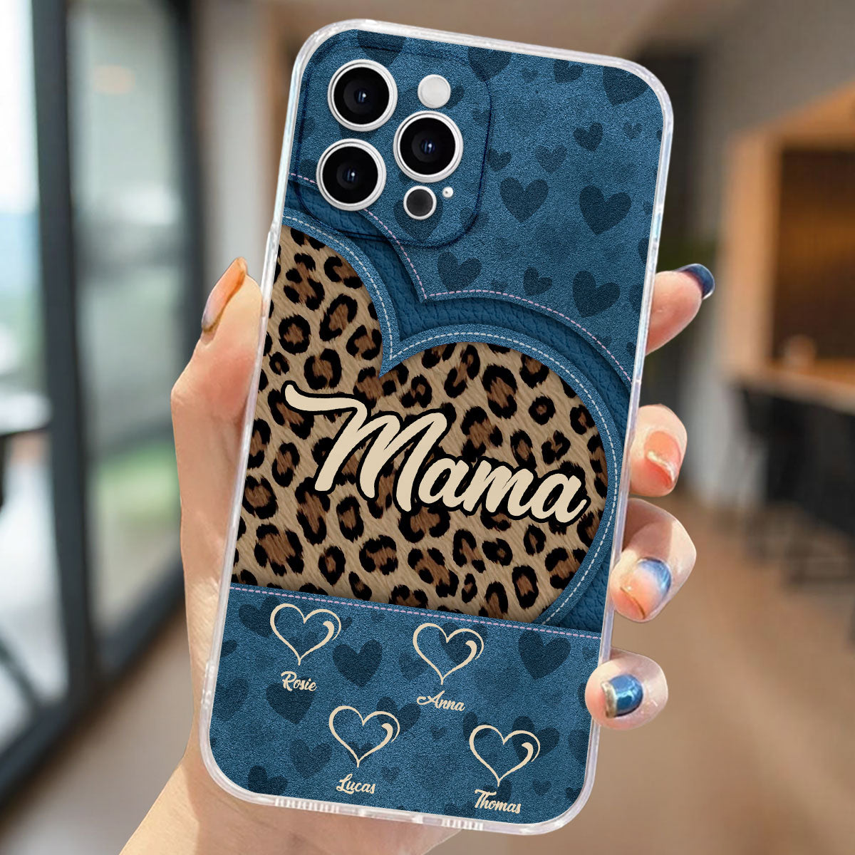 Leopard Heart - Personalized Phone Case