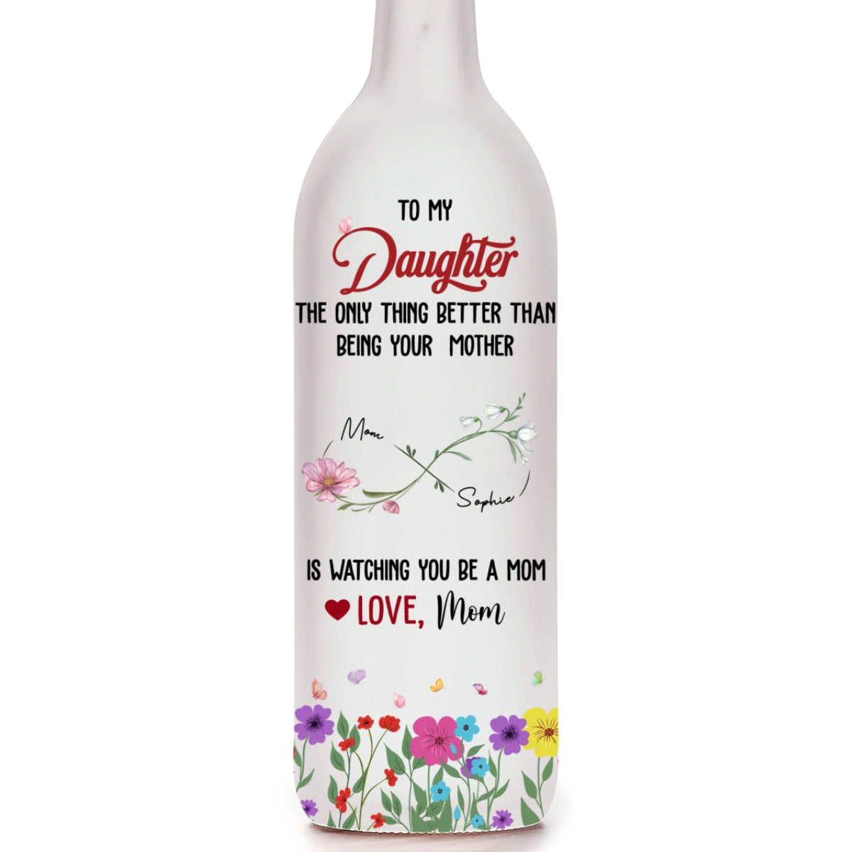 Watching You Being A Mom - Personalized Bottle Lamp