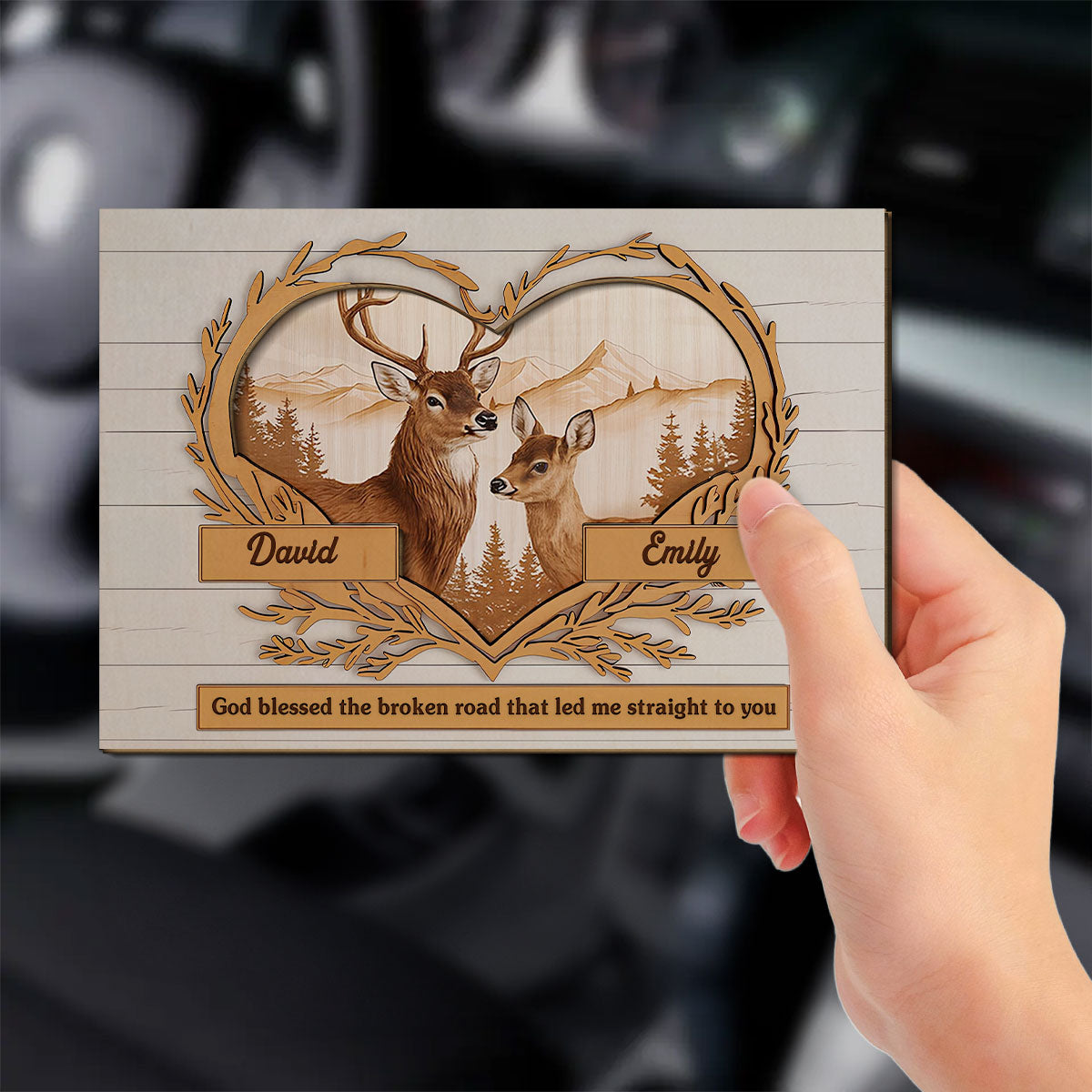 Led Me Straight To You - Personalized Car Visor Clip