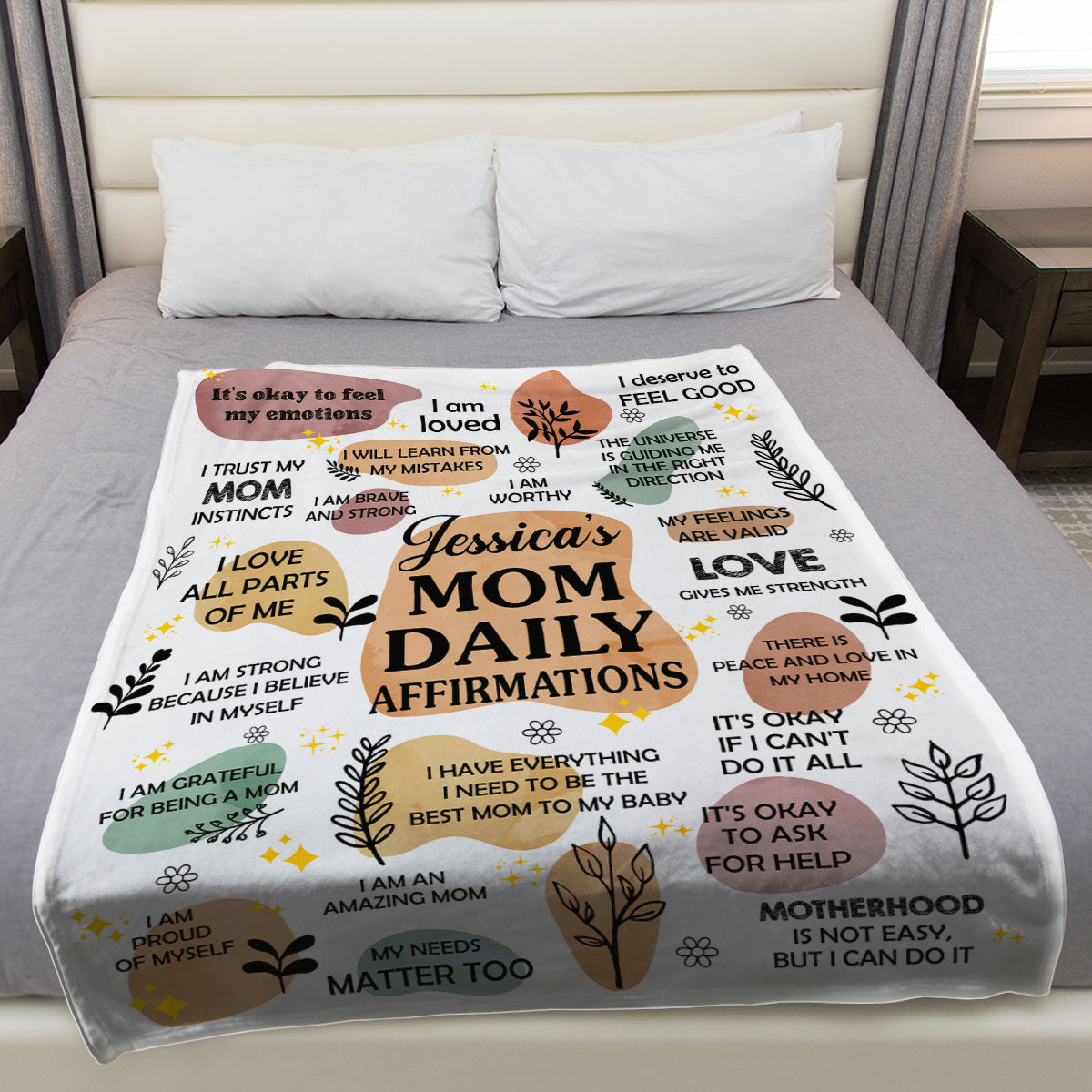 Daily Affirmations - Personalized Fleece Blanket
