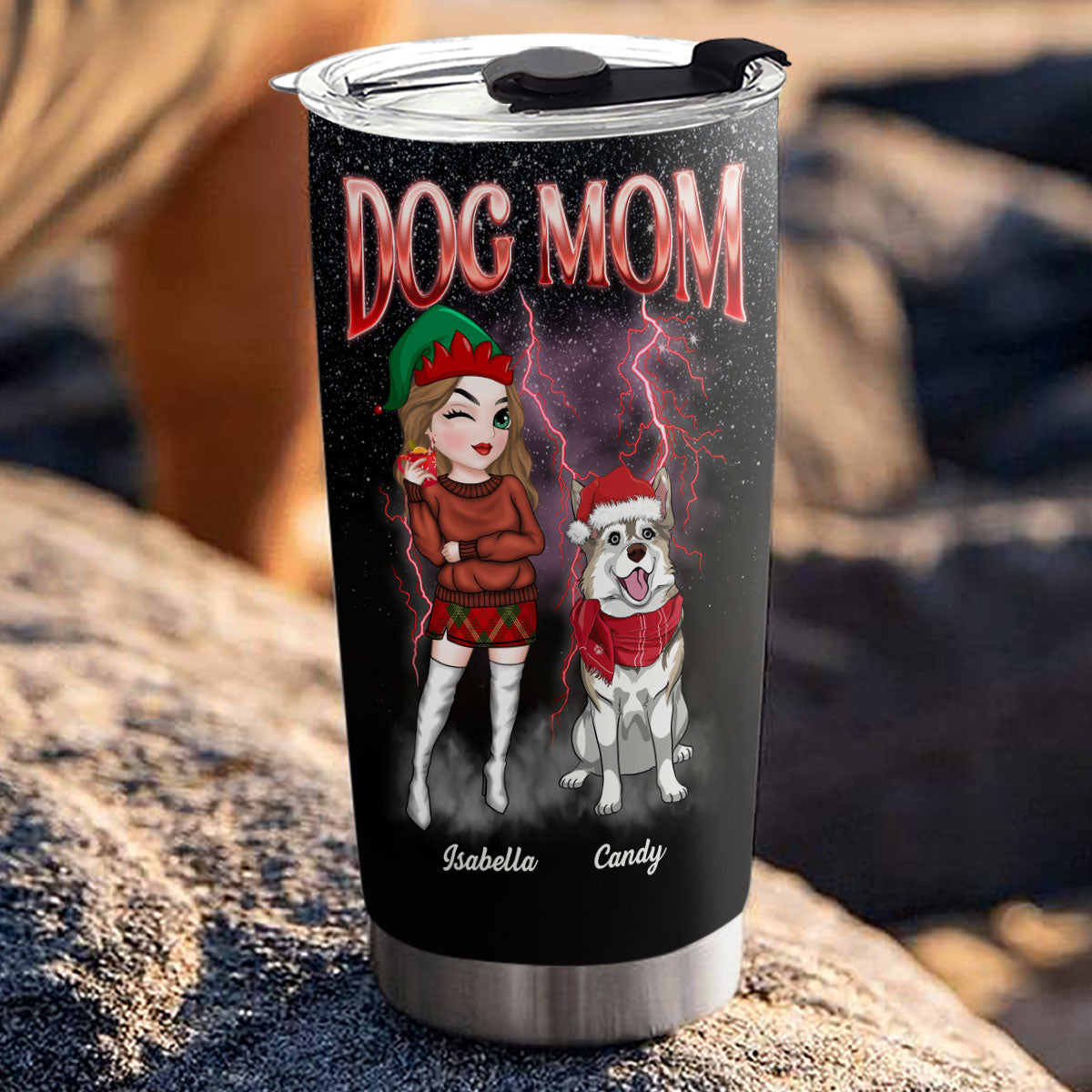 Dog Mom Vintage - Personalized Tumbler