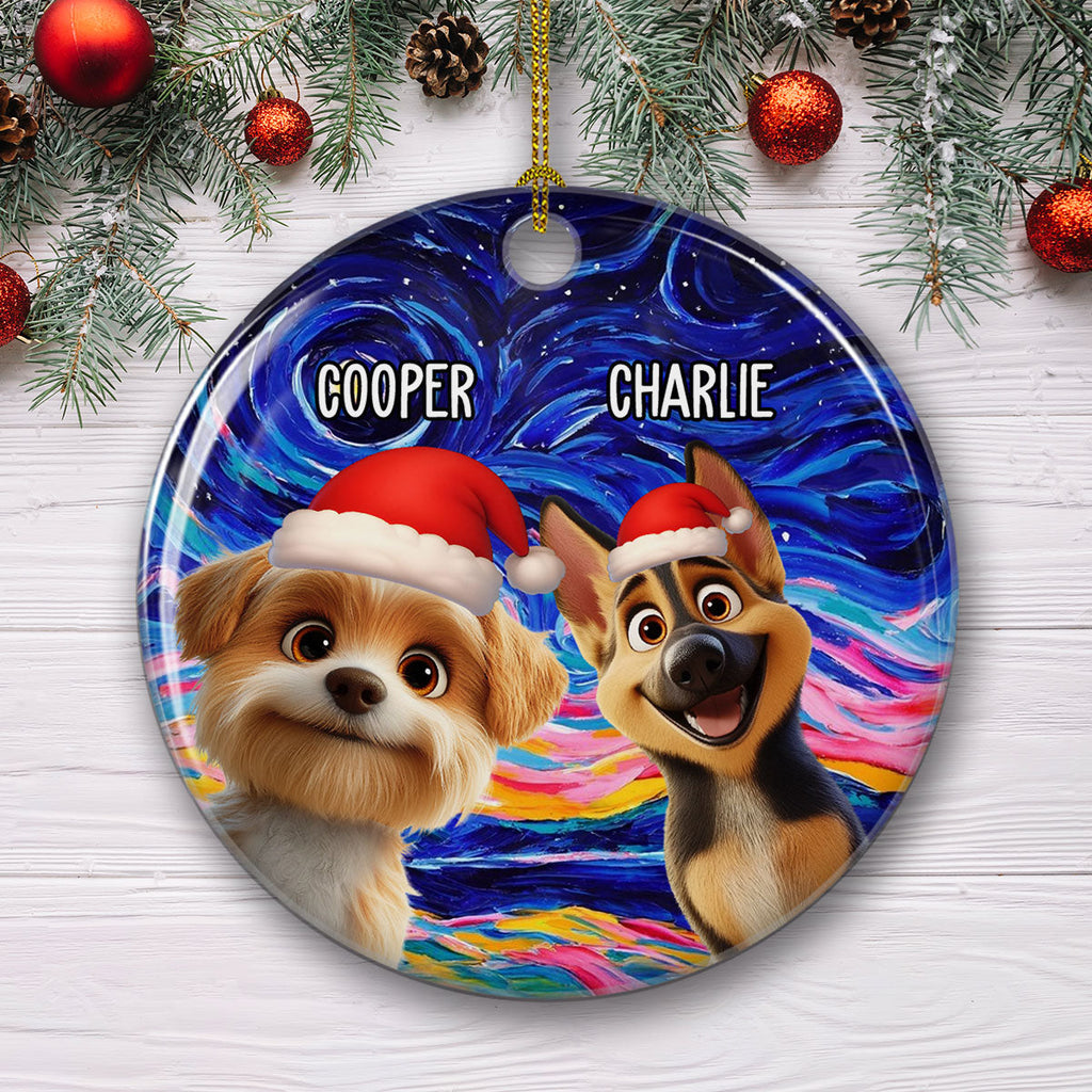 Custom Keepsake Christmas Ornament •  Holy Night - Personalized Ceramic Ornament