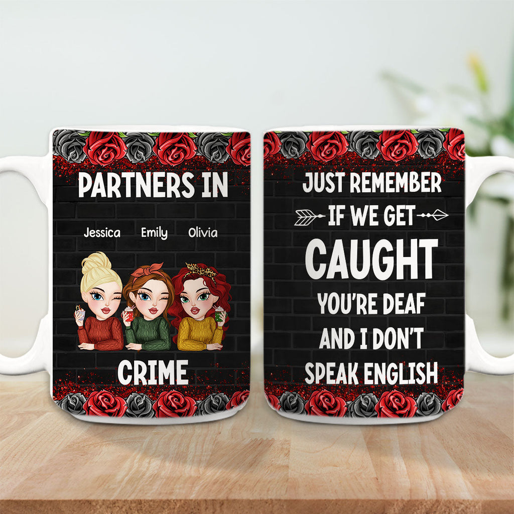 Custom Best Friend, Christmas & Birthday Friendship Keepsake Gift • Partners In Crime - Personalized Coffee Mug