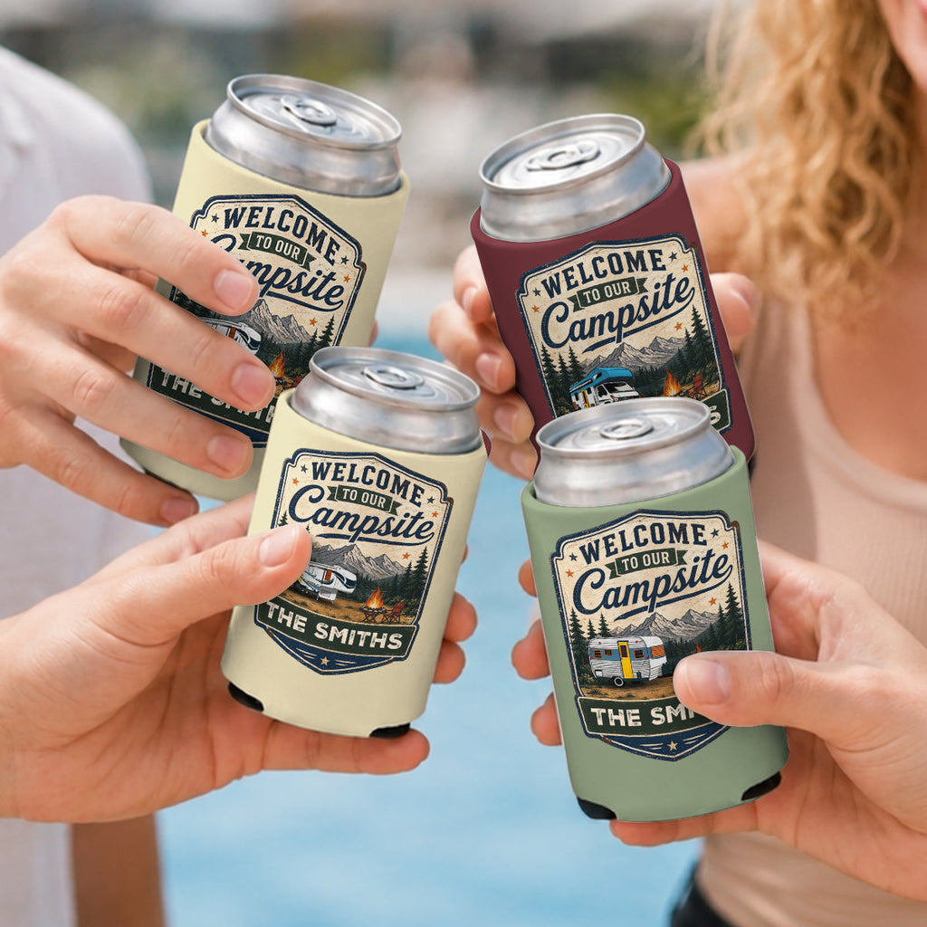 Our Campsite - Personalized Skinny Can Cooler