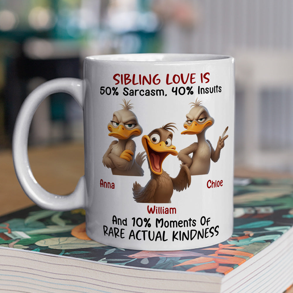 Custom Christmas & Birthday Gift for Brother & Sister • Sibling Love Sarcasm - Personalized Coffee Mug