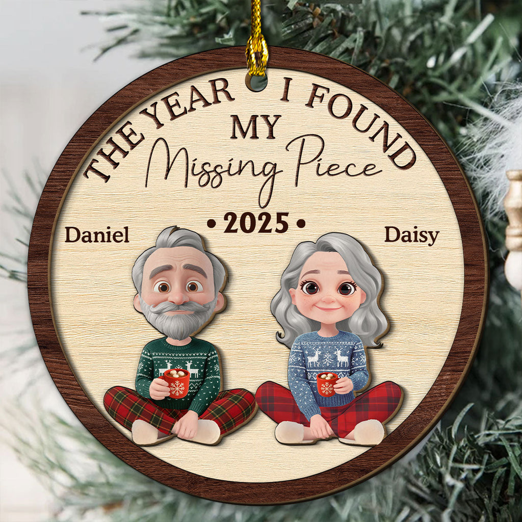 Custom Keepsake Christmas Ornament •  I Found My Love - Personalized Freeshape 2-Layered Wood Ornament