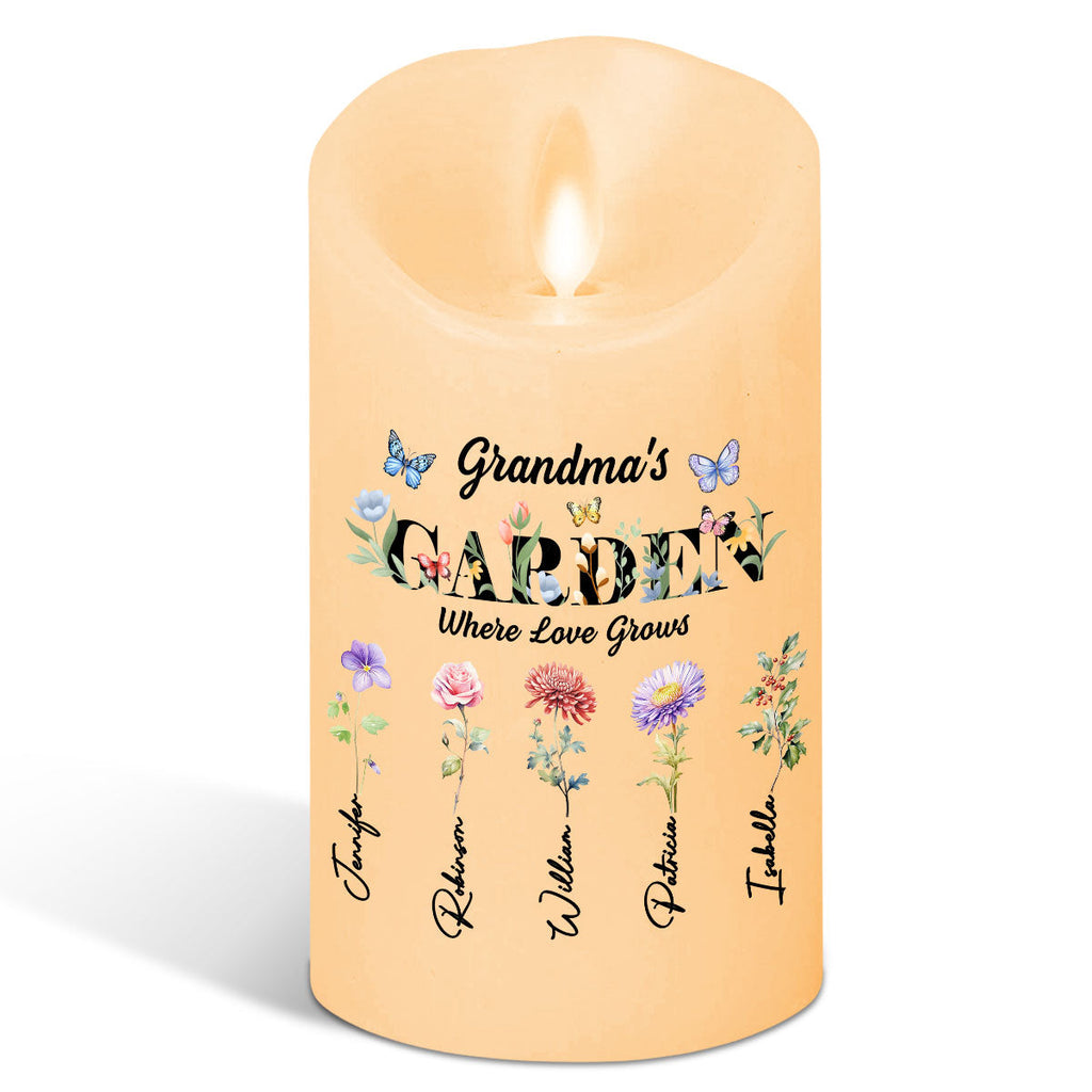 Grandma Garden - Personalized LED Candle