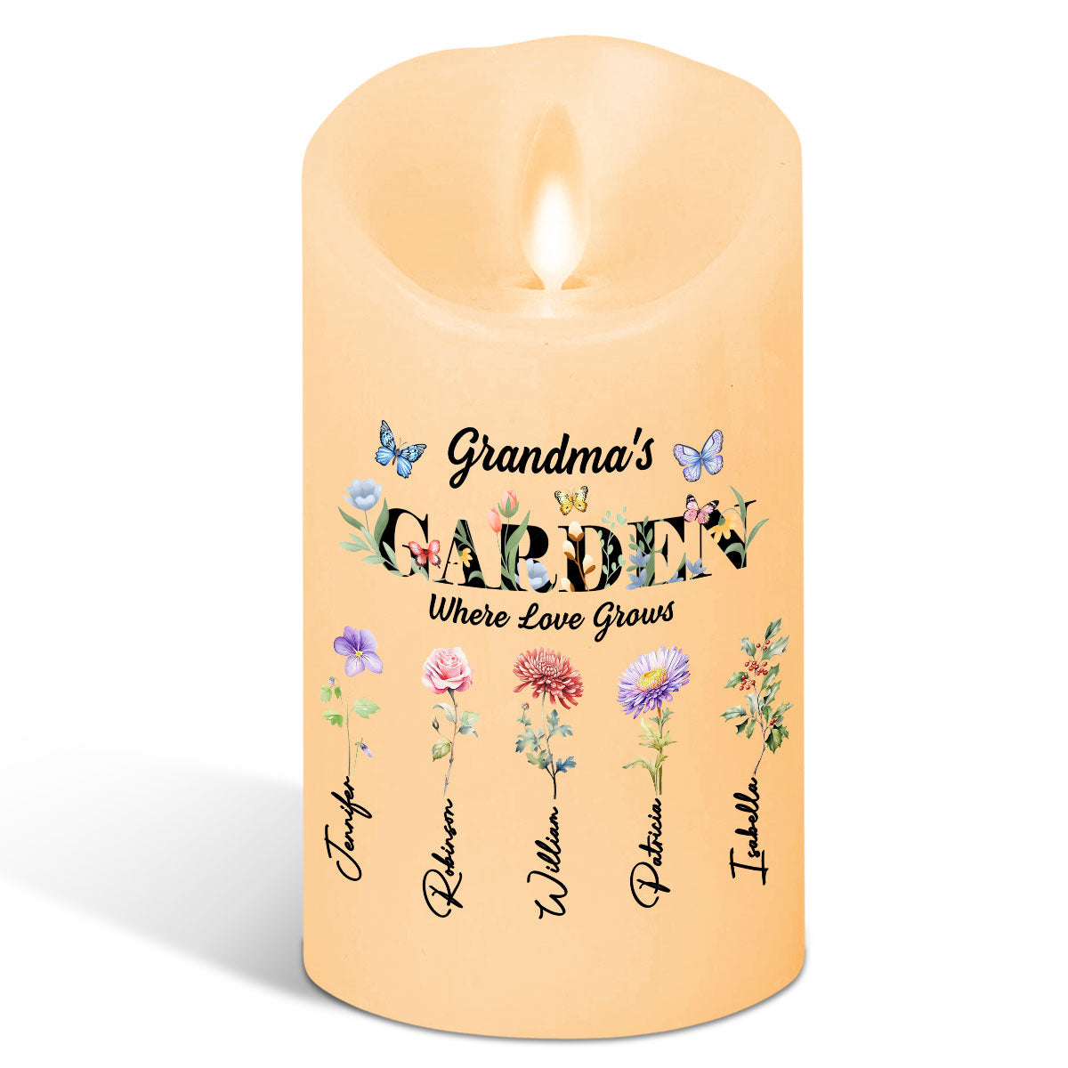 Grandma Garden - Personalized LED Candle