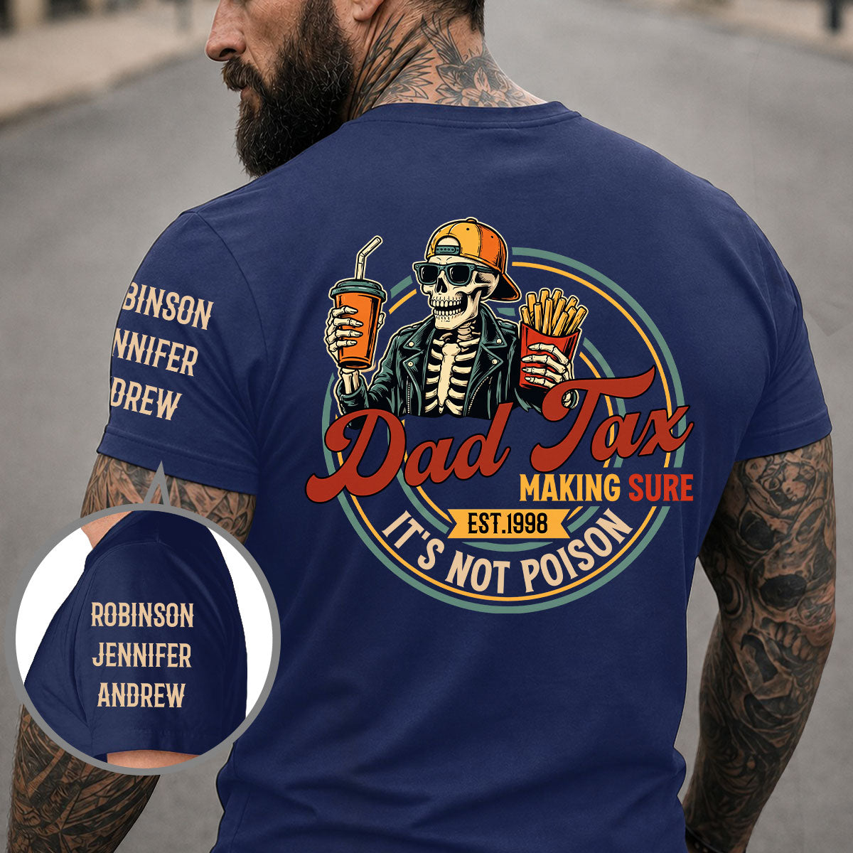 Custom Father's Day, Special Gift for Dad & Grandpa • Poison Tester - Personalized Shirt With Design On Sleeve