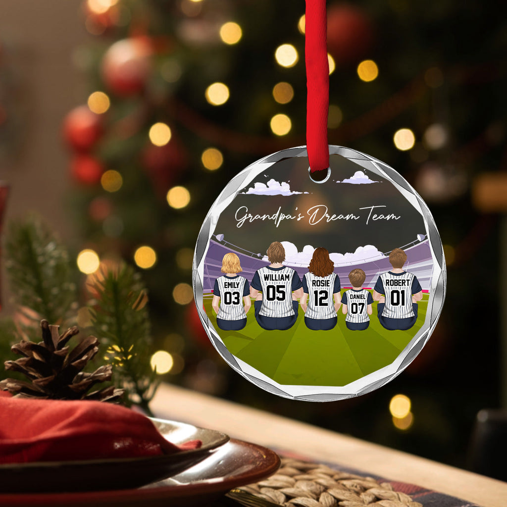 Custom Keepsake Christmas Ornament •  Dream Team - Personalized Glass Ornament