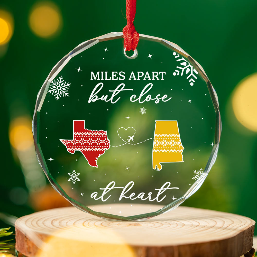 Custom Family Ornament, Christmas Gift for Family Members •  Home Is Where - Personalized Glass Ornament