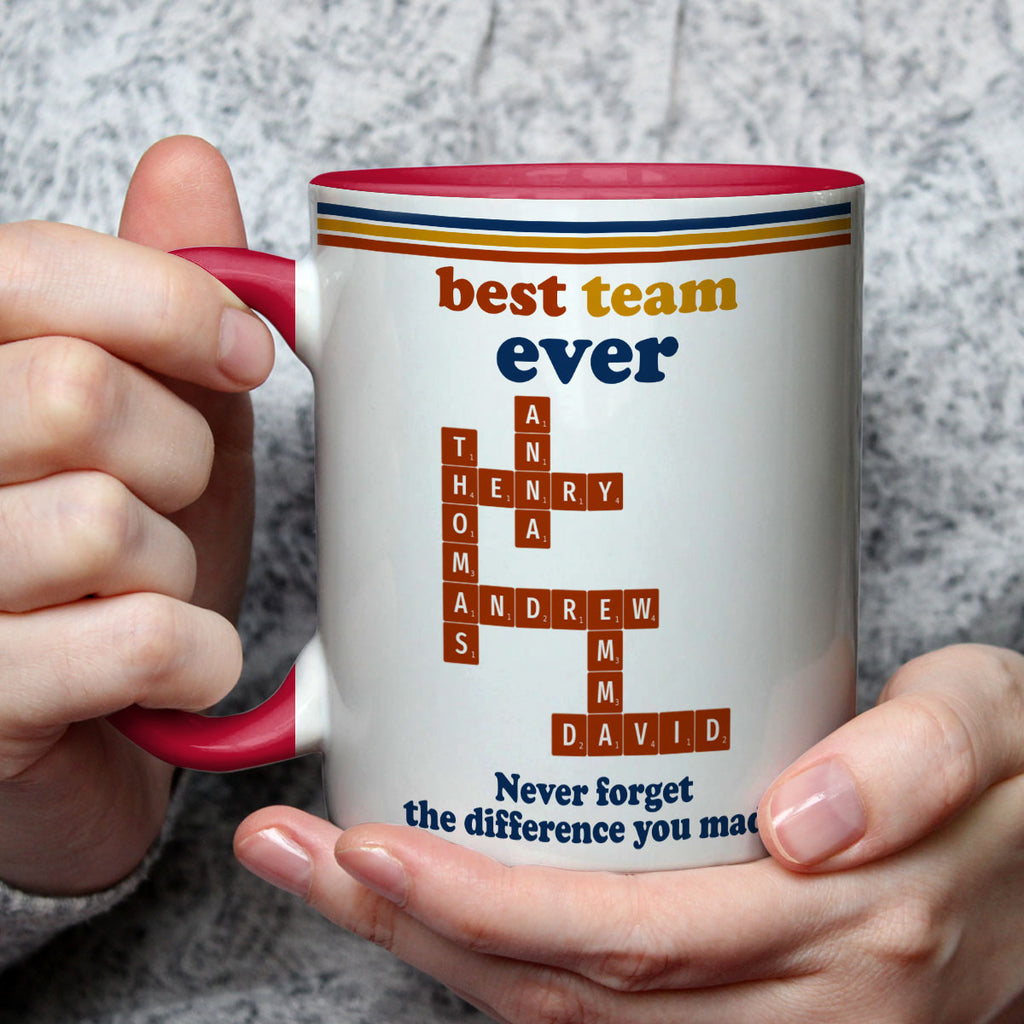 Custom Coworker, Christmas & Birthday Team Appreciation Gift • My Dream Team - Personalized Accent Mug