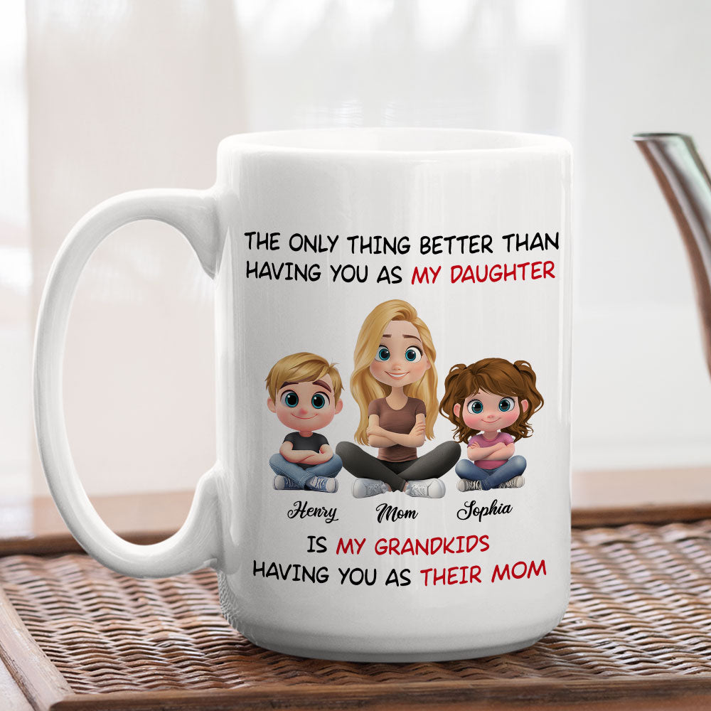 Custom Mother's Day Gift for Daughter • Having You As My Daughter - Personalized Coffee Mug