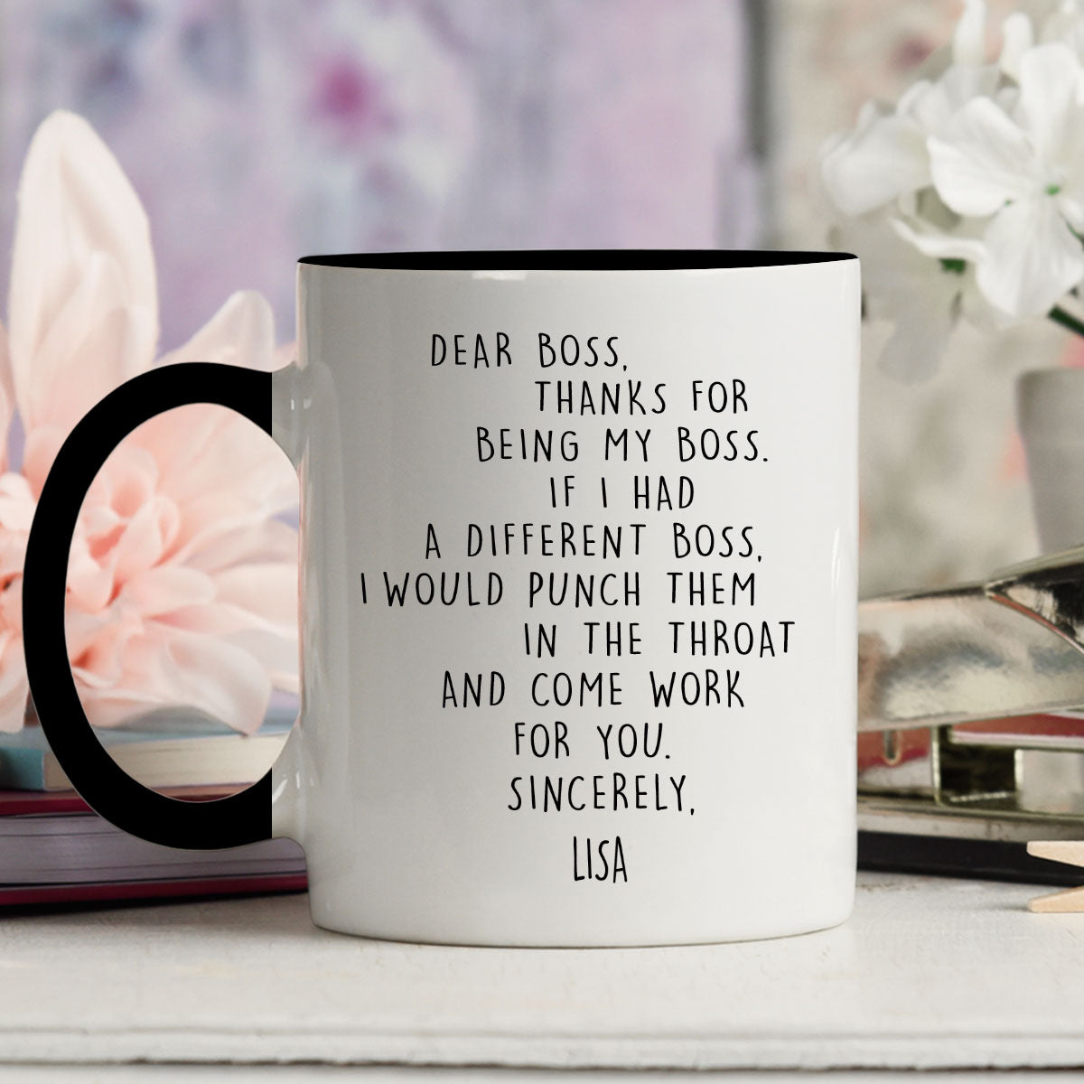 Custom Coworker, Christmas & Birthday Team Appreciation Gift • If I Had A Different Boss - Personalized Accent Mug
