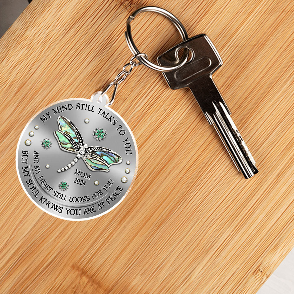 Dragonfly My Mind My Heart My Soul - Personalized Acrylic Keychain