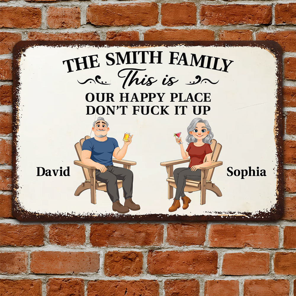 Custom Couple Anniversary Wall Decor Keepsake Gift • Our Place - Personalized Metal Sign