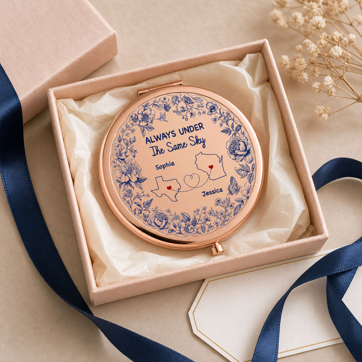 Under The Same Sky - Personalized Compact Mirror