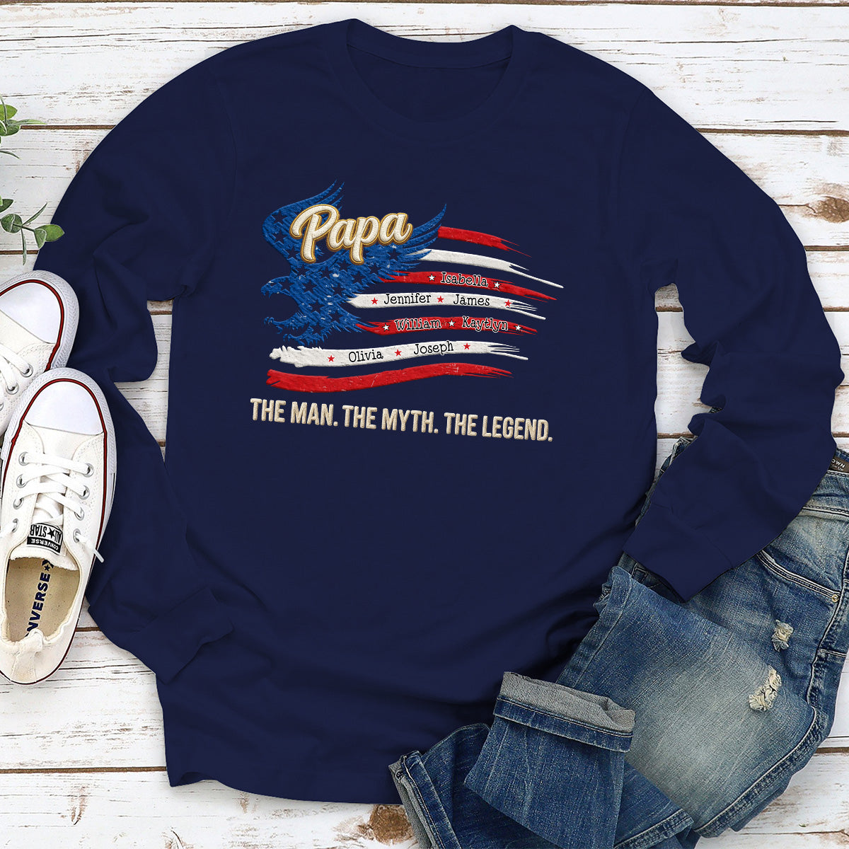 Custom Father's Day, Special Gift for Dad & Grandpa • Papa Super Legend - Personalized Shirt