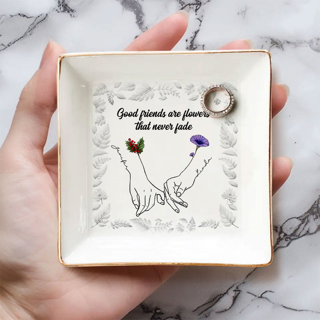 Custom Bestie Trinket Dish, Birthday Christmas Gift For Best Friend • It Takes A Long Time - Personalized Jewelry Dish