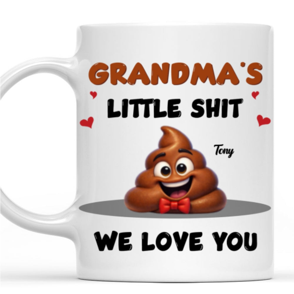 Custom Christmas & Birthday Gift For Grandma • Grandma Little Shits - Personalized Coffee Mug