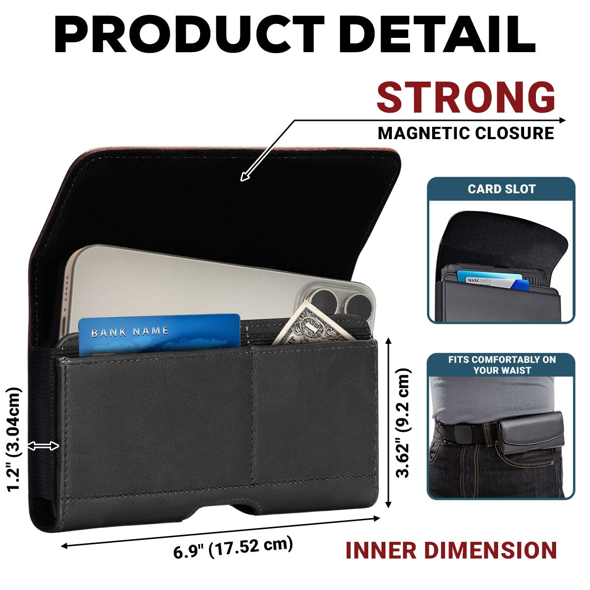 The Original Legend - Personalized Leather Phone And Card Holster