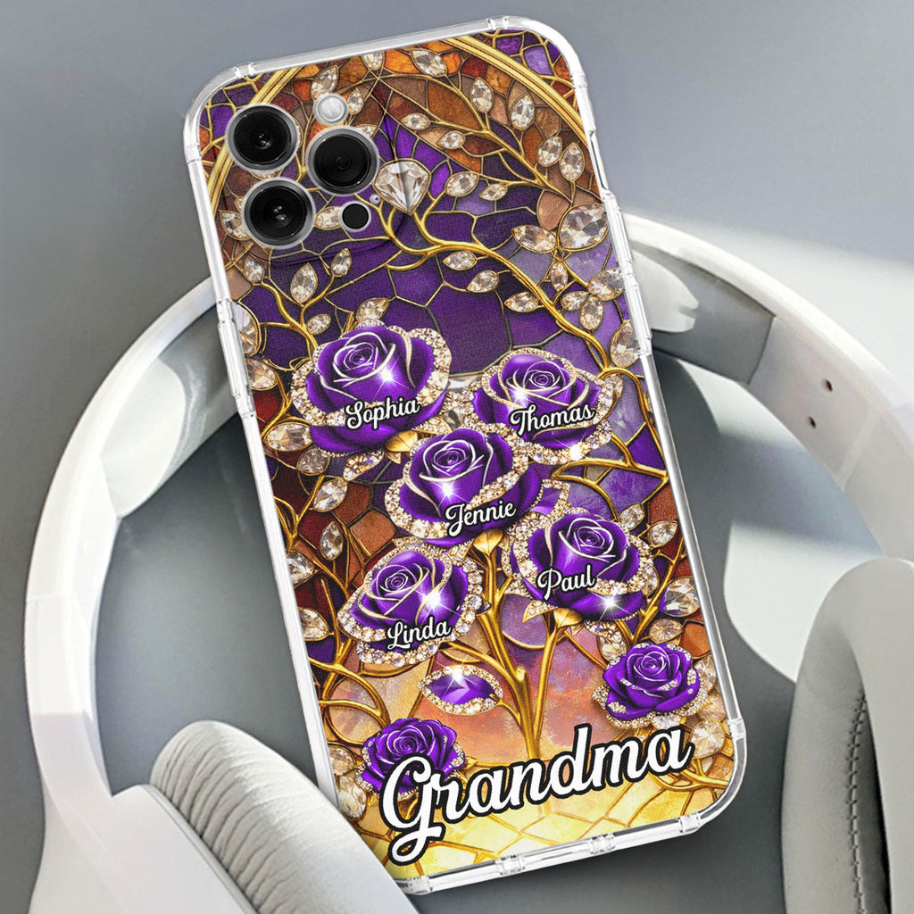 Rose Flower Grandma - Personalized 3D Effect Phone Case