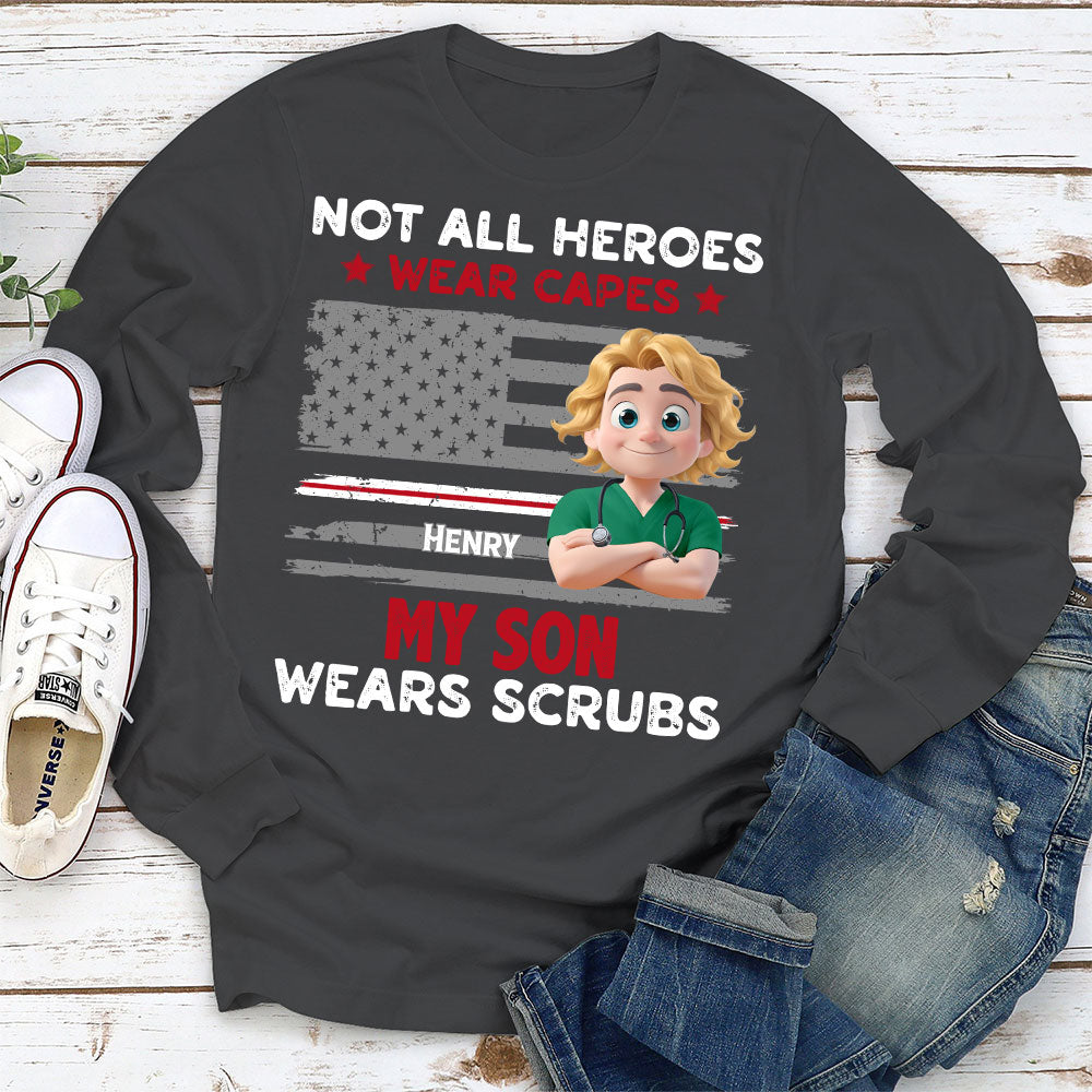 Custom Christmas & Birthday Gift for Dad, Grandpa • Not All Heroes Wear Capes - Personalized Shirt
