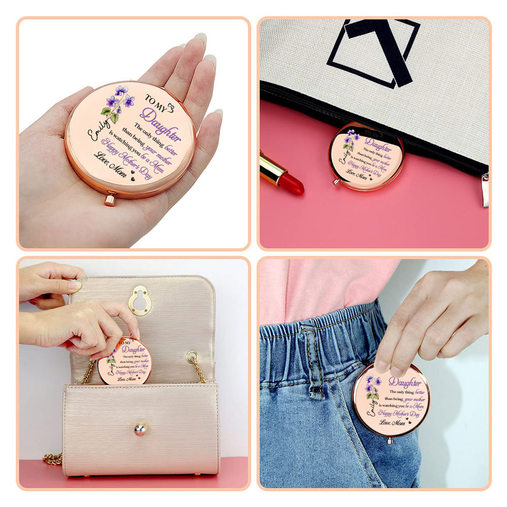 Love From Mom Mum - Personalized 3D Effect Compact Mirror