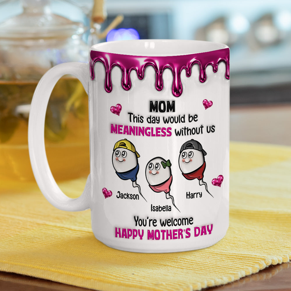 Custom Anniversary Keepsake Gifts For Couple • Without Us - Personalized 3D Inflated Effect Mug