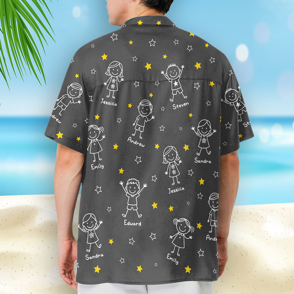 This Grandpa Belongs To Our Hearts - Personalized Hawaiian Shirt