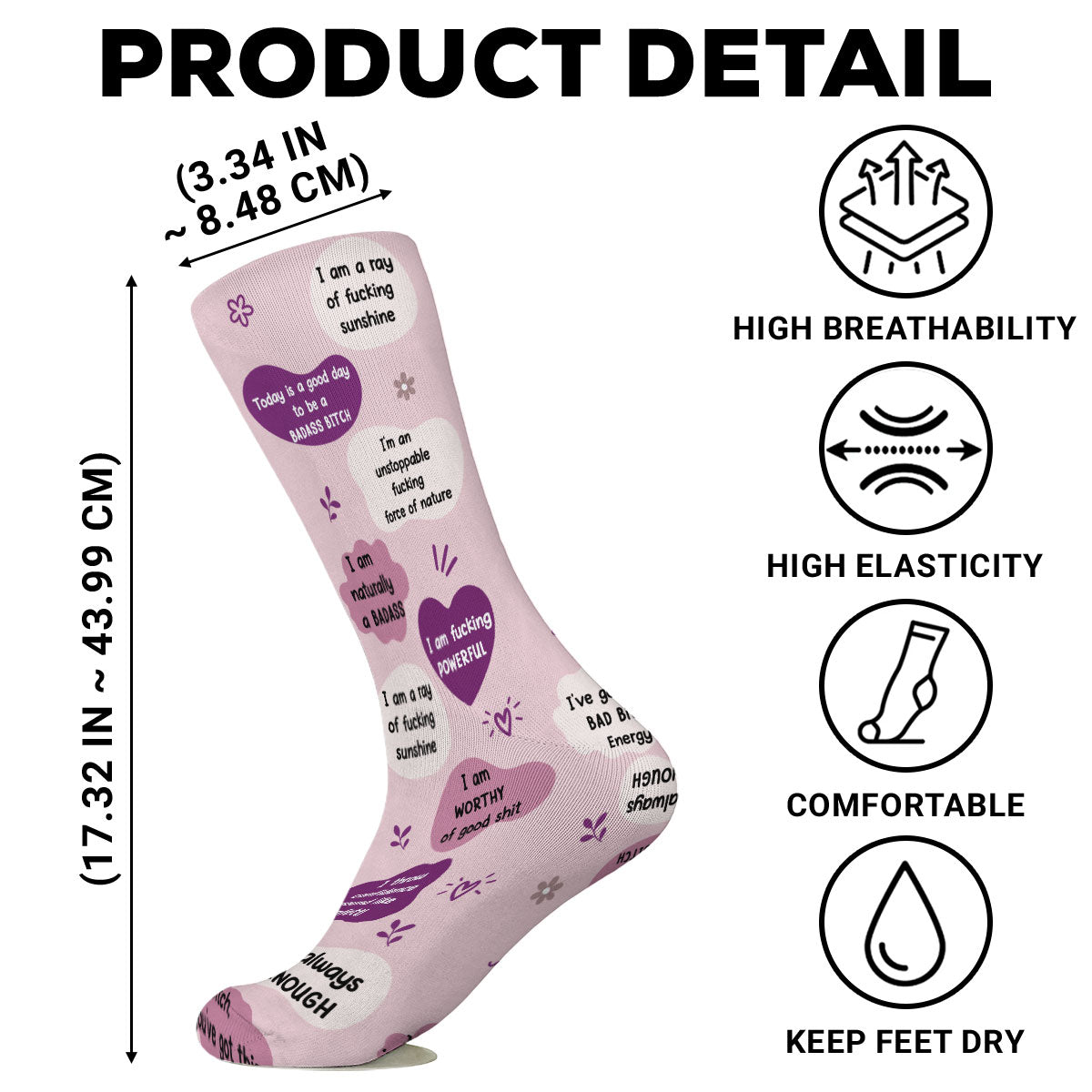 Custom Name Friendship Footwear, Christmas Birthday Gift For Bestie • I Have Always Been Enough - Personalized Crew Socks