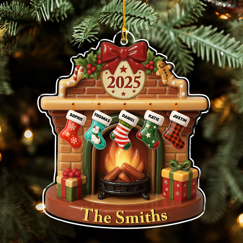 Custom Family First Christmas Ornament •  Let It Snow - Personalized Acrylic Ornament