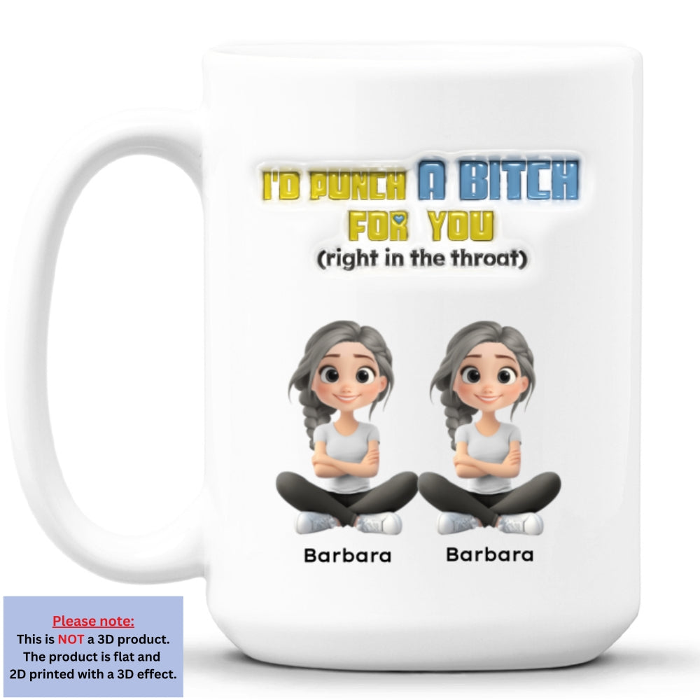 Custom Best Friend, Christmas & Birthday Friendship Keepsake Gift • You And Me Has Unbreakable Bond - Personalized 3D Inflated Effect Mug