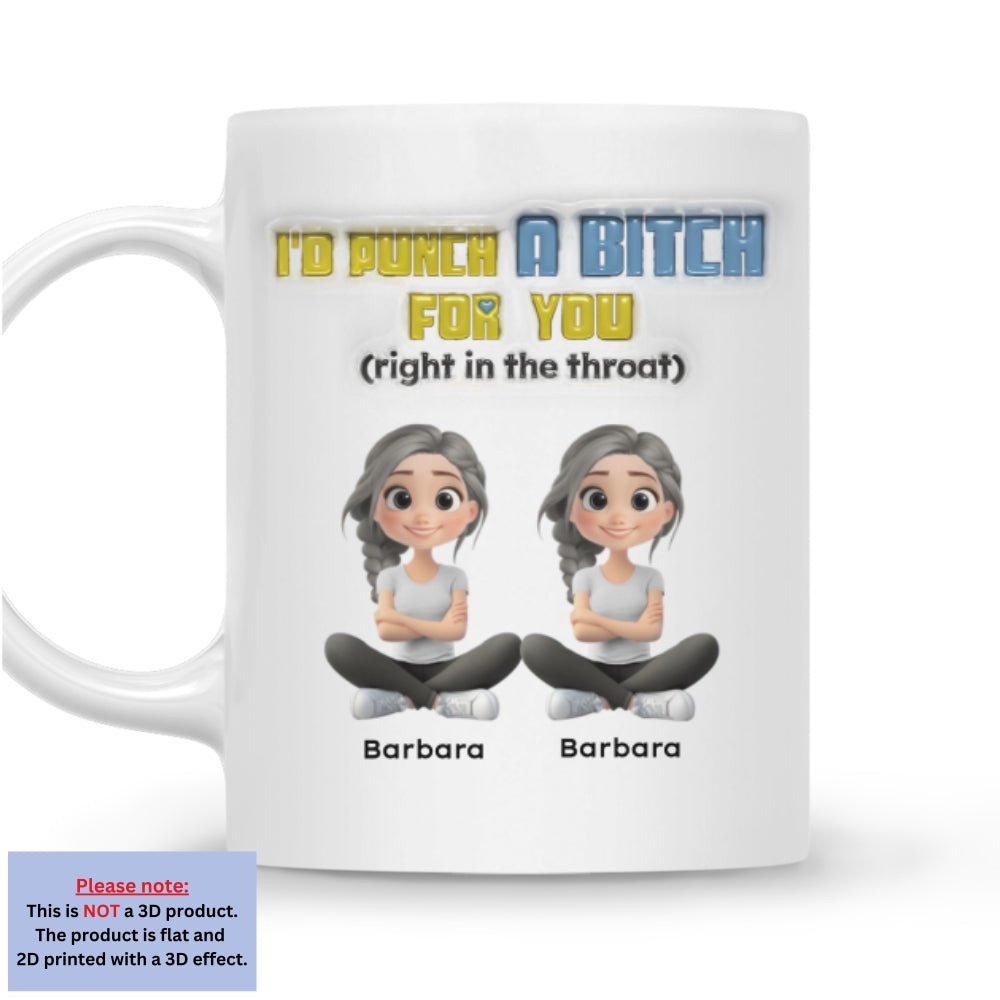 Custom Best Friend, Christmas & Birthday Friendship Keepsake Gift • You And Me Has Unbreakable Bond - Personalized 3D Inflated Effect Mug