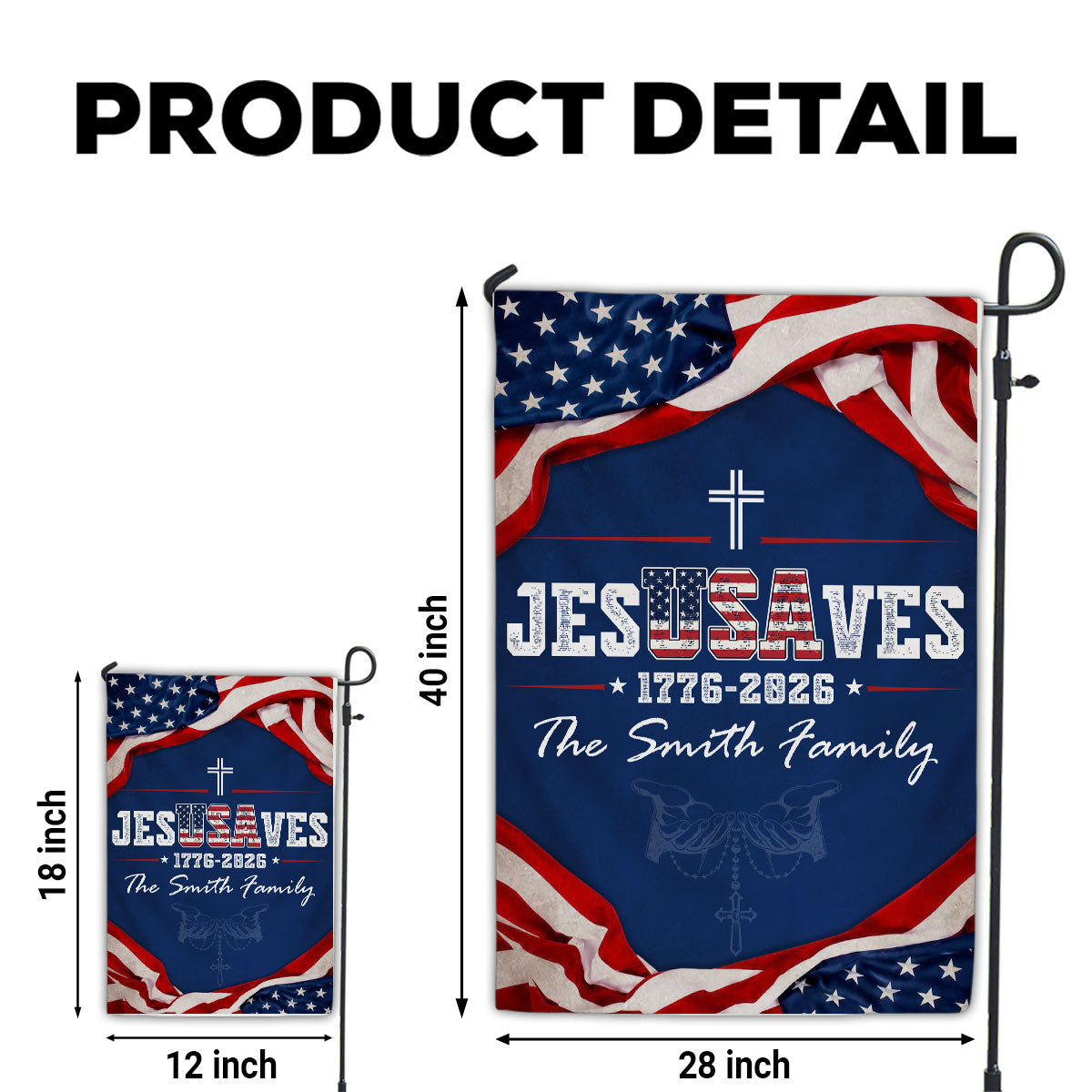 Saved By The One - Personalized Flag