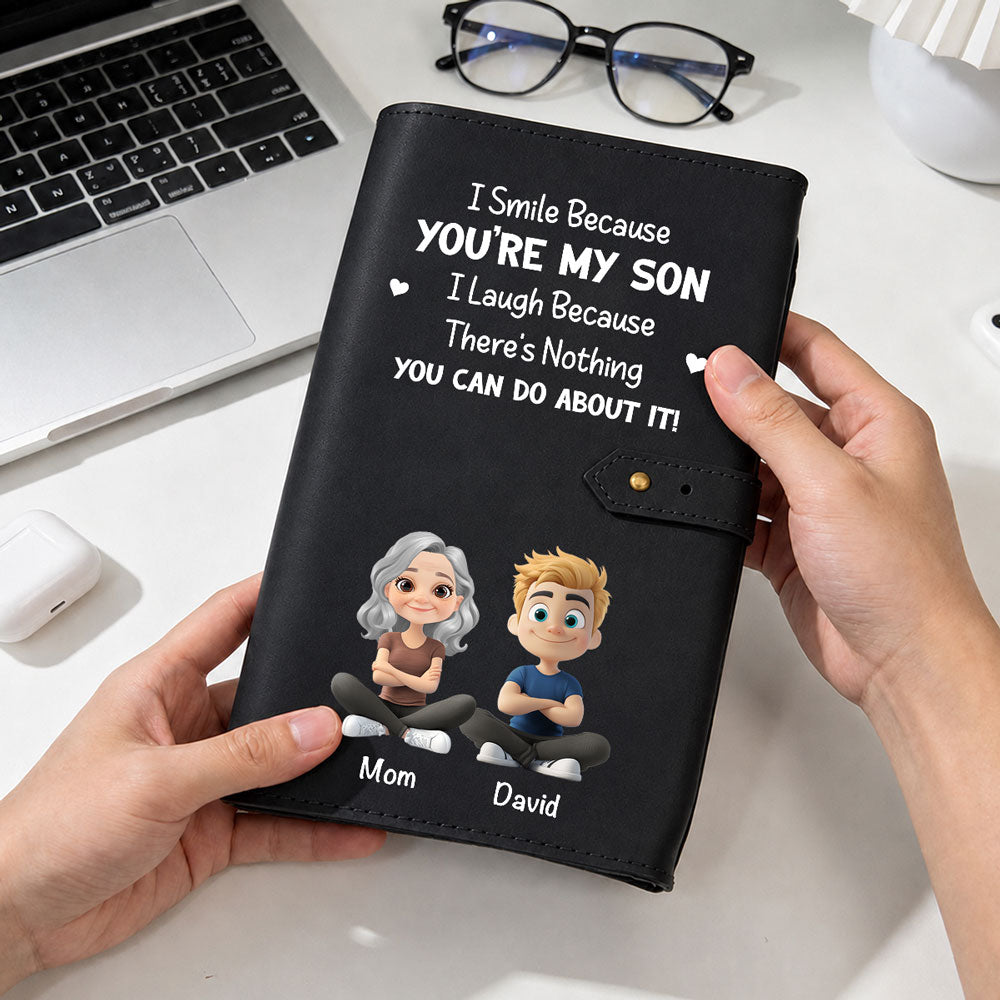 Because You Are My Son - Personalized Leather Charger Bag