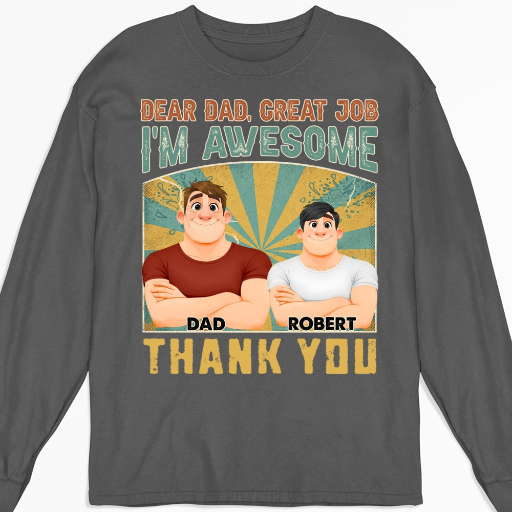 Custom Father's Day, Special Gift for Dad & Grandpa • Thank You Best Dad Stylized - Personalized Shirt