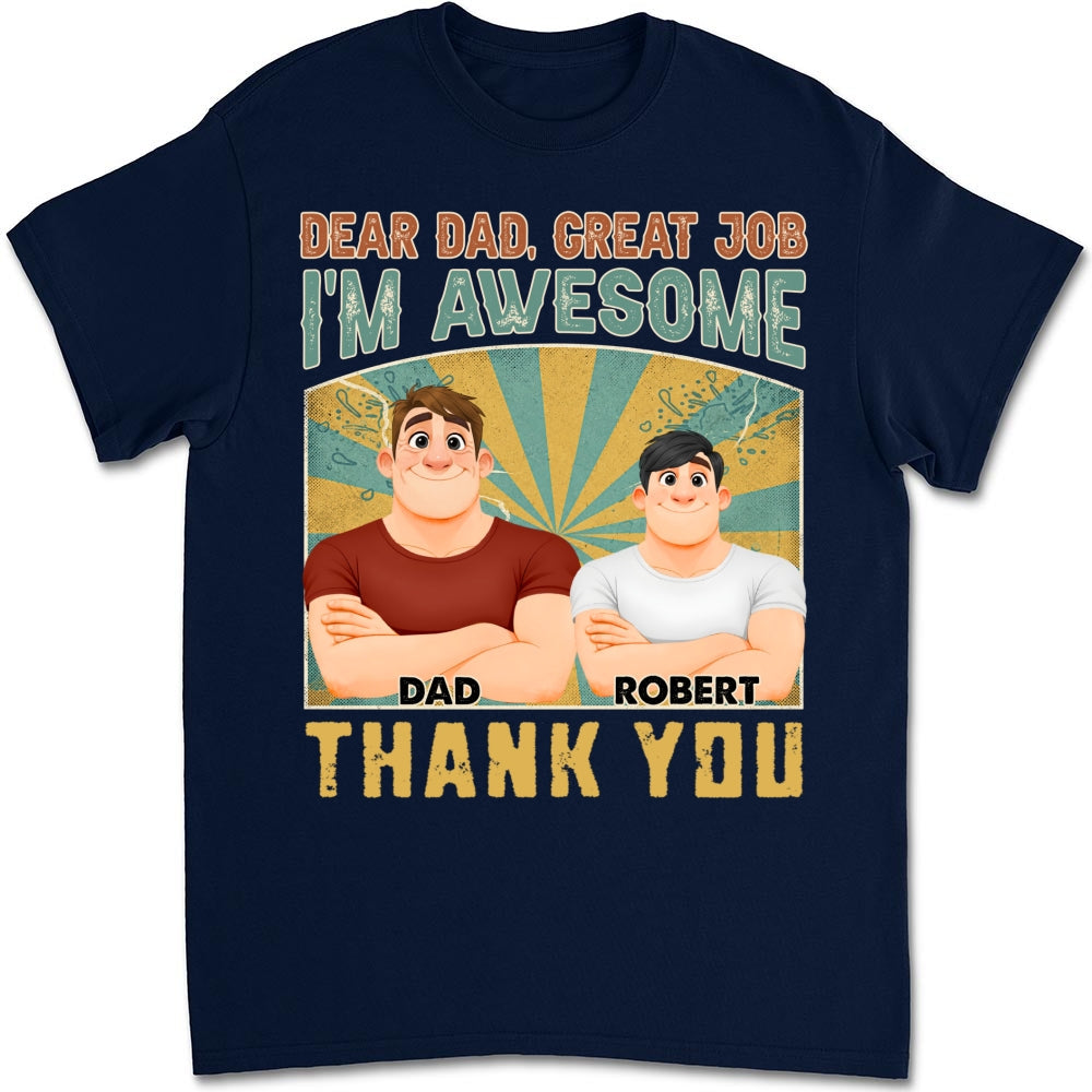 Custom Father's Day, Special Gift for Dad & Grandpa • Thank You Best Dad Stylized - Personalized Shirt