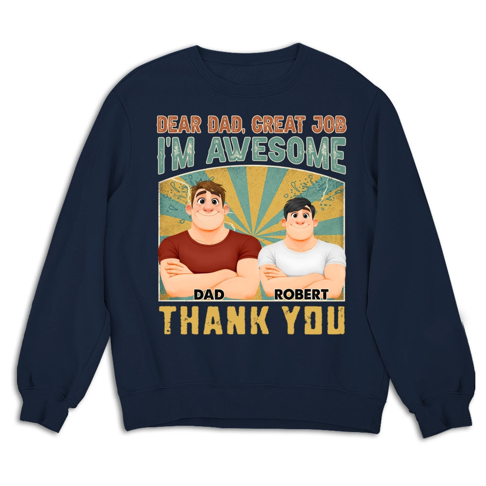 Custom Father's Day, Special Gift for Dad & Grandpa • Thank You Best Dad Stylized - Personalized Shirt