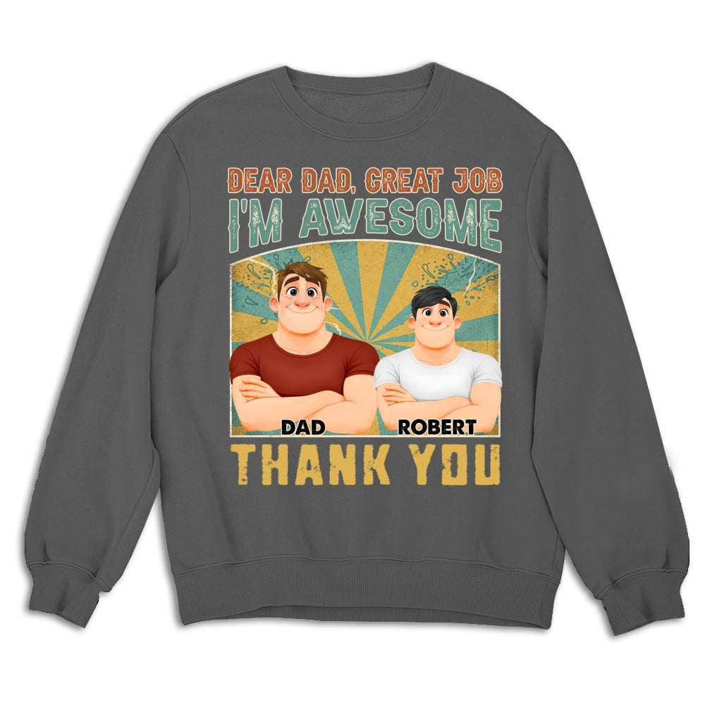 Custom Father's Day, Special Gift for Dad & Grandpa • Thank You Best Dad Stylized - Personalized Shirt
