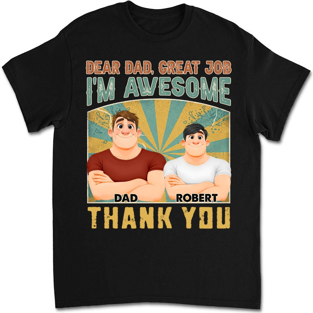 Custom Father's Day, Special Gift for Dad & Grandpa • Thank You Best Dad Stylized - Personalized Shirt