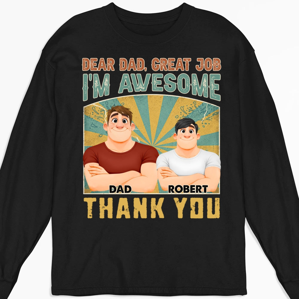 Custom Father's Day, Special Gift for Dad & Grandpa • Thank You Best Dad Stylized - Personalized Shirt