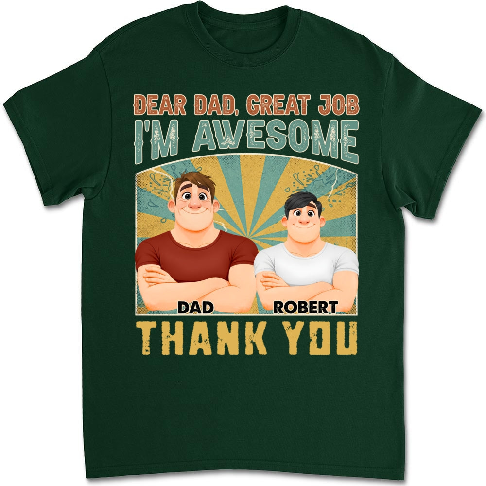 Custom Father's Day, Special Gift for Dad & Grandpa • Thank You Best Dad Stylized - Personalized Shirt